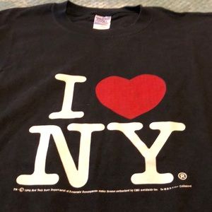I ❤️ NY ✔️ 1996 ‼️ vintage ‼️ size XL black tee I love New York